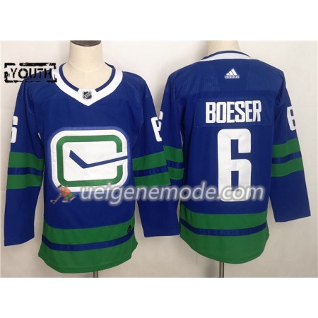 Kinder Eishockey Vancouver Canucks Trikot Brock Boeser 6 Alternate Adidas 2019-2020 Blau Authentic